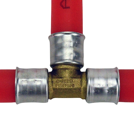 Apollo 1/2 in. Brass PEX Barb Tee (10-Pack), 10PK APXT1210PK